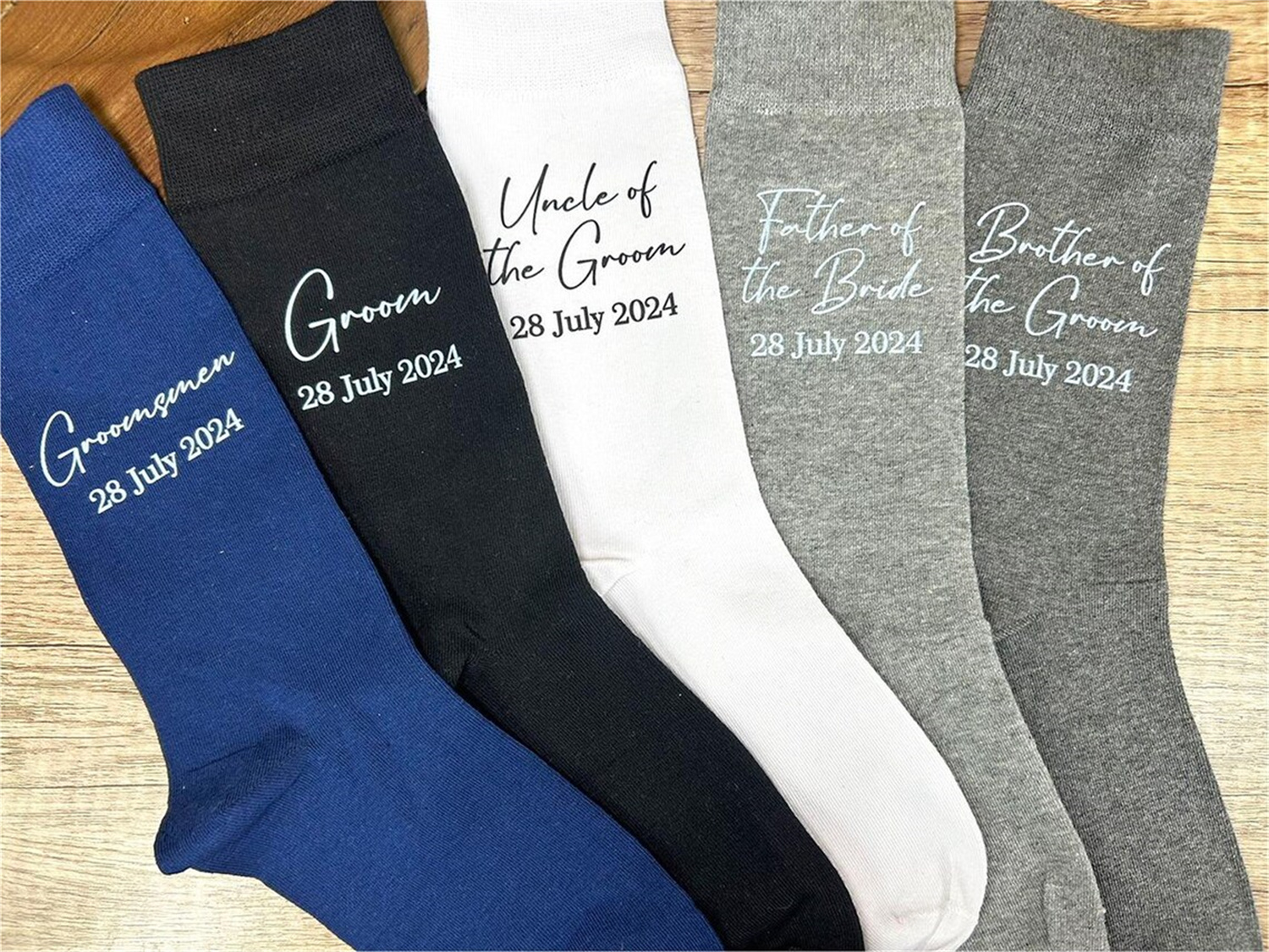 Men'S Grooming House - Groomsmen Socks for Wedding, Dress Socks