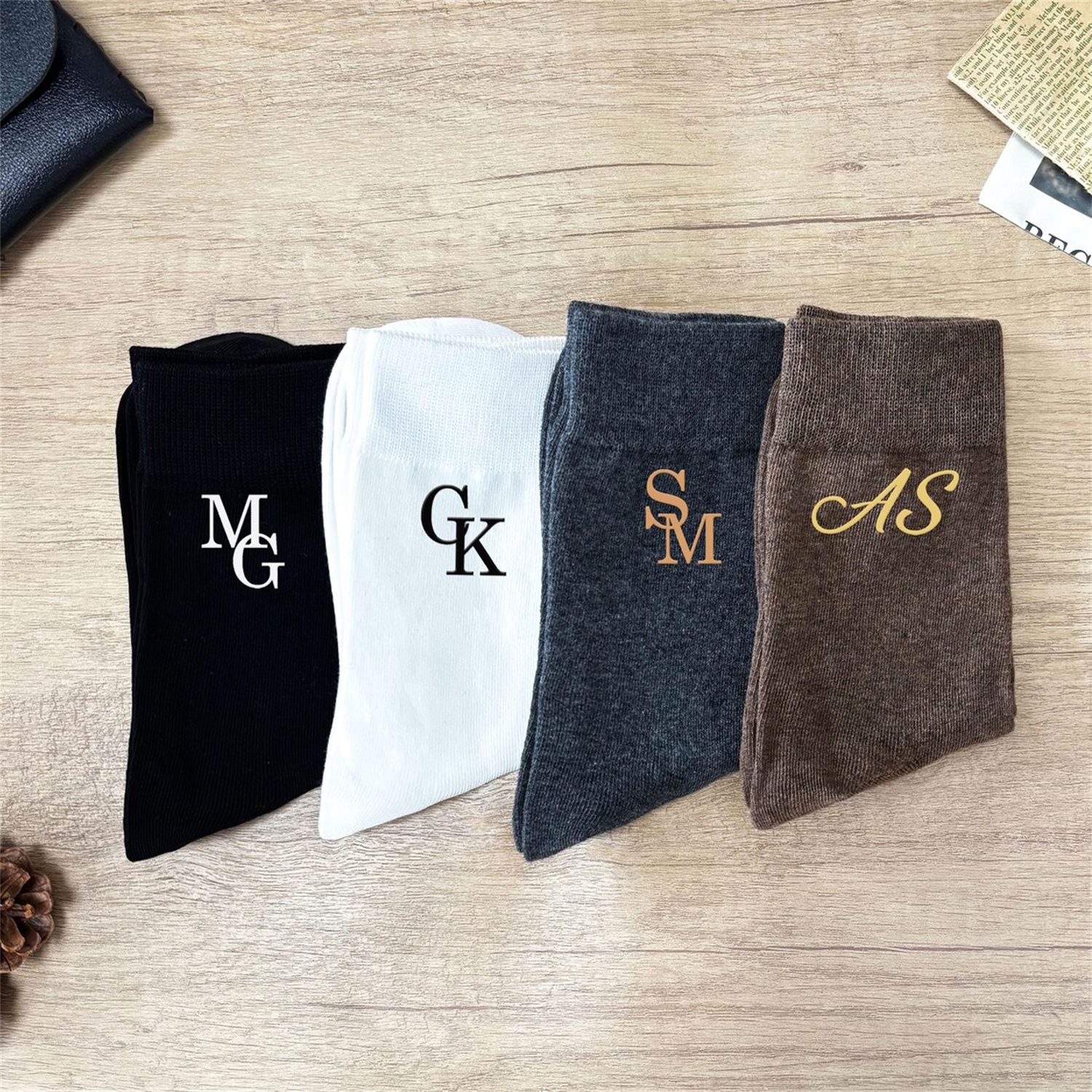Men'S Grooming House - Personalized Embroidered Best Man Socks, Best