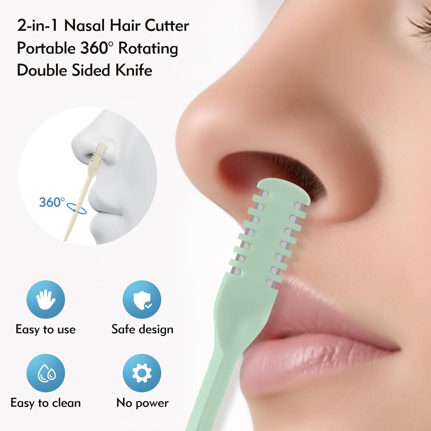 5/20/50Pcs 2-in-1 Nasal Cutter - Men'S Grooming Scissors incelemesi ve fiyatı