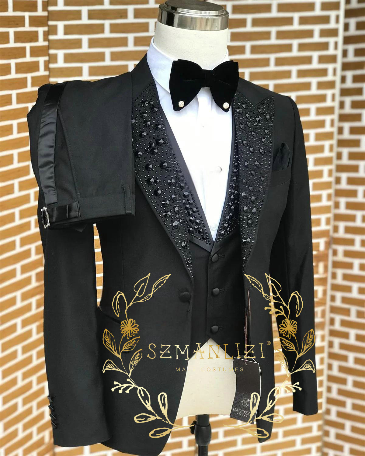 Black Men Suits Luxury Stone C - Men'S Grooming Room incelemesi ve fiyatı