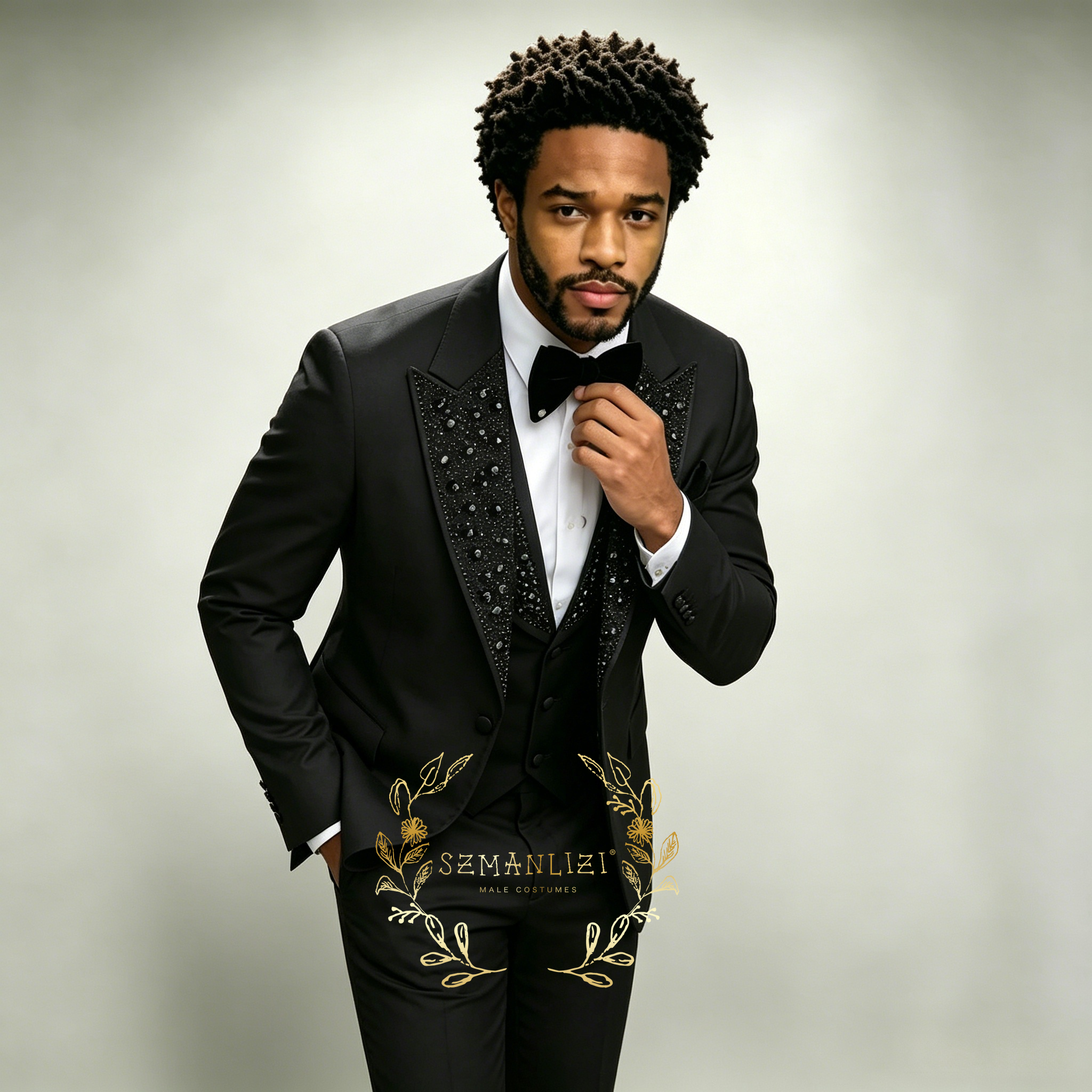 Black Men Suits Luxury Stone C - Men'S Grooming Room incelemesi ve fiyatı
