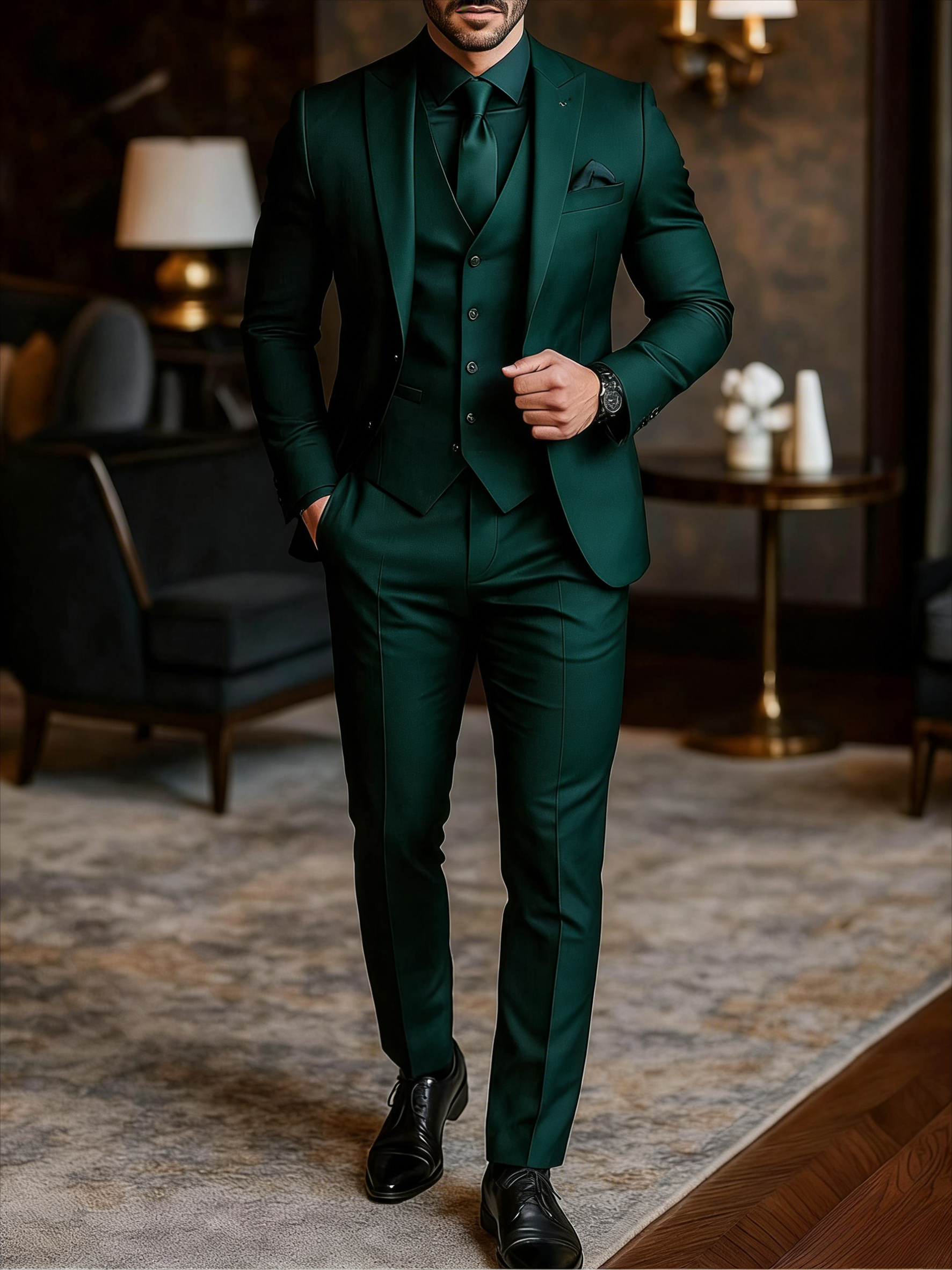 Men 3 Piece Suit Wedding Tuxed - Men'S Grooming Room incelemesi ve fiyatı