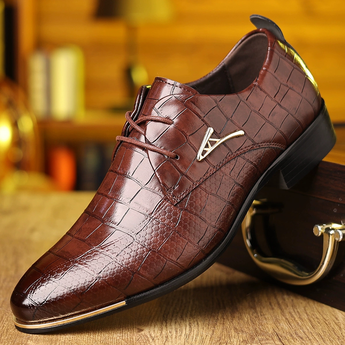 Fashion PU Leather Shoes Men B - Men'S Grooming Room incelemesi ve fiyatı