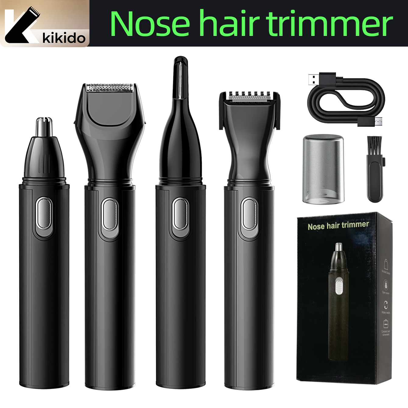 KIKIDO 4 in 1 Nose Hair Trimme - Men'S Grooming Room incelemesi ve fiyatı
