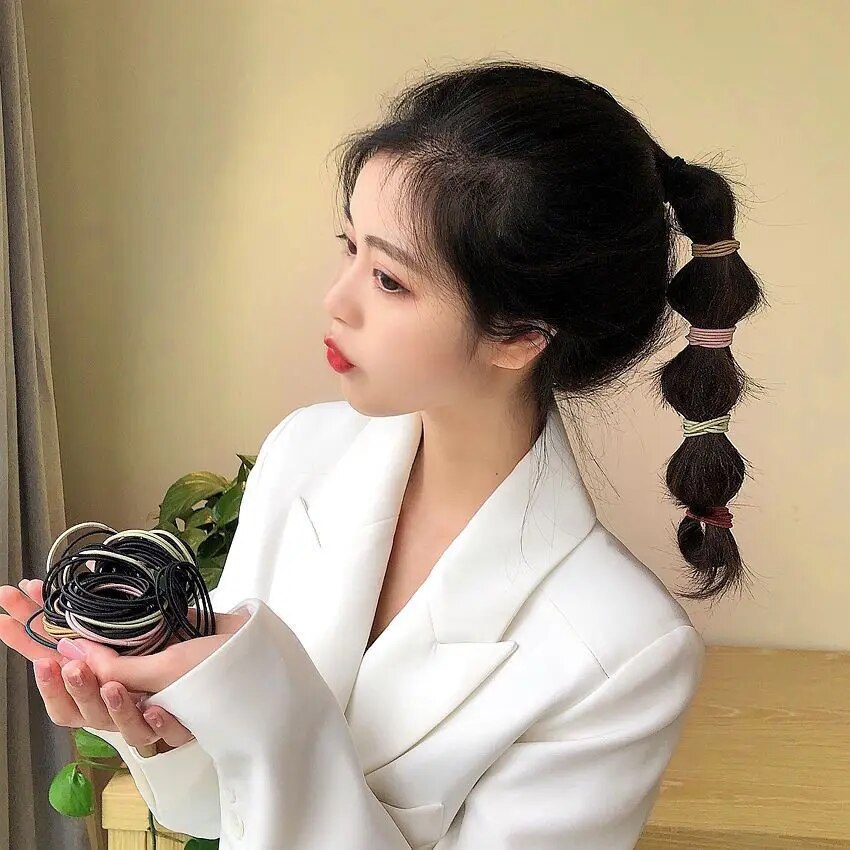 100PCS/Set Hair Ties Elastic R - Men'S Grooming Tape incelemesi ve fiyatı