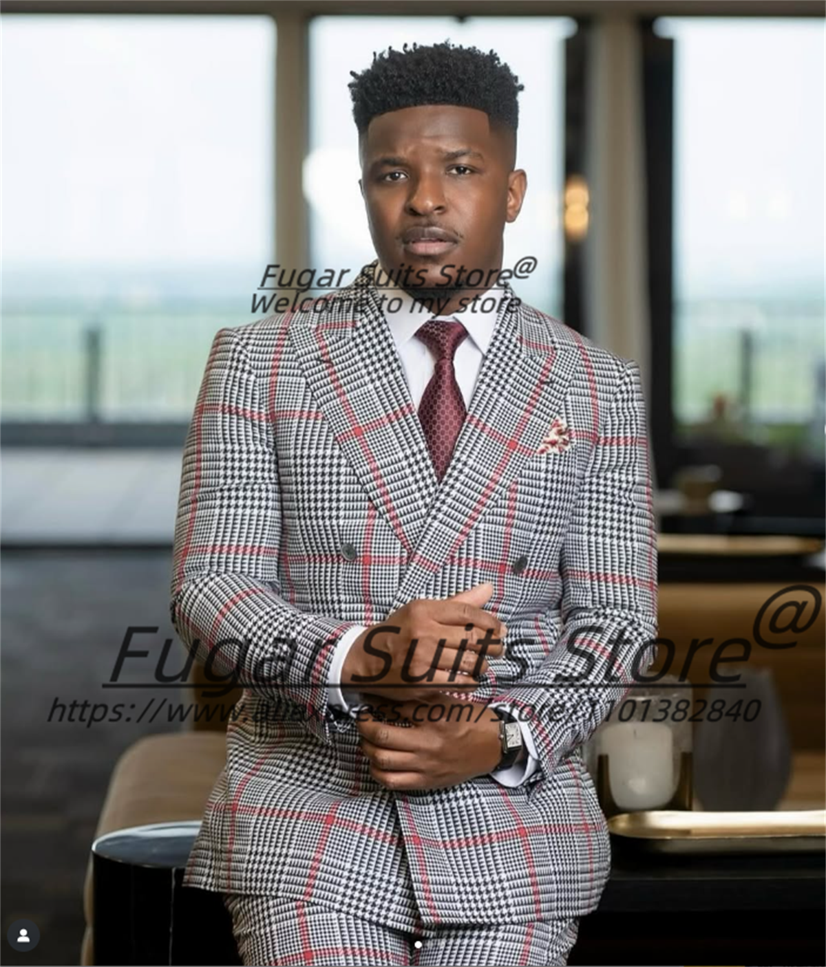 Classic Plaid Men Suits Handso - Men'S Grooming Room incelemesi ve fiyatı
