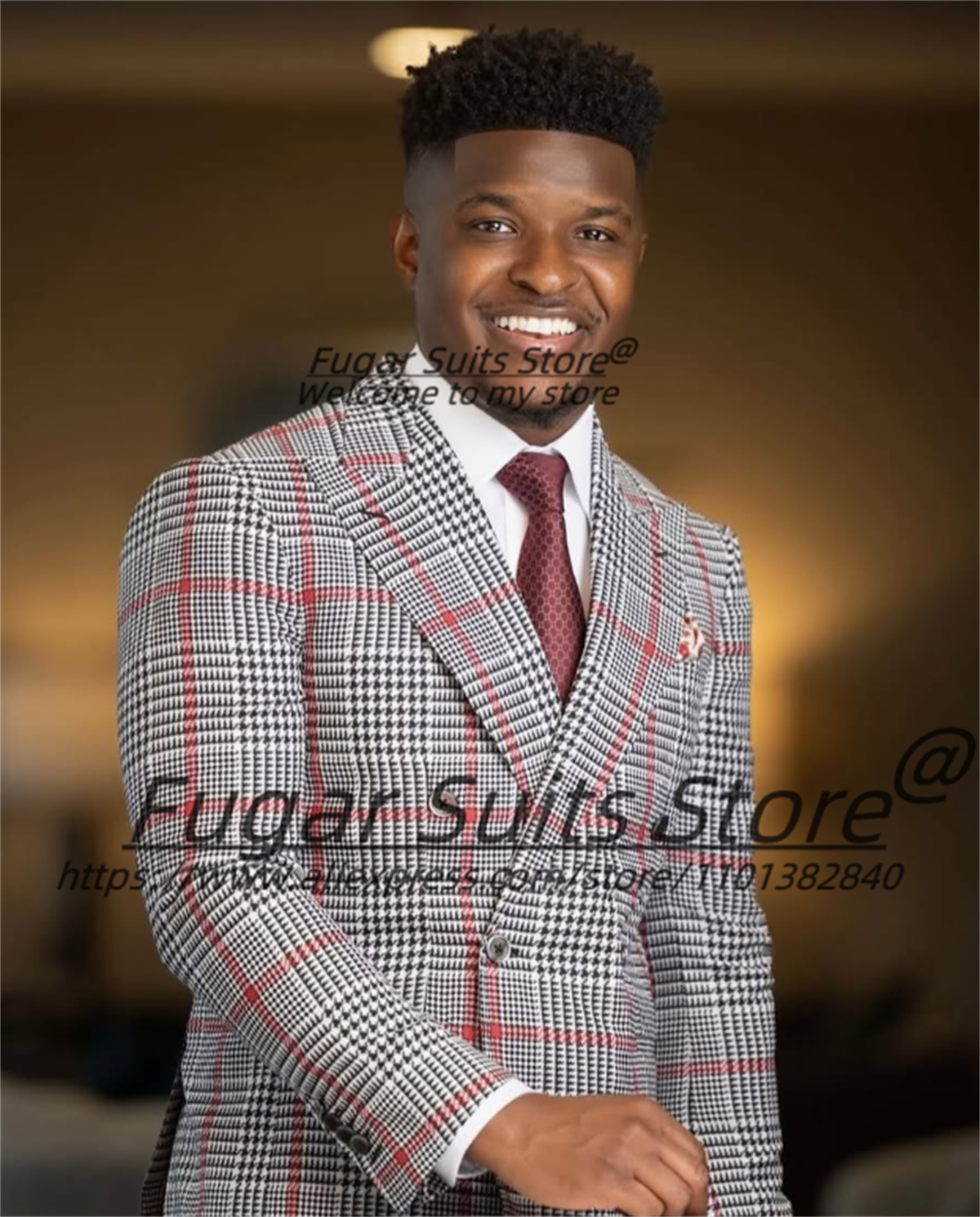 Classic Plaid Men Suits Handso - Men'S Grooming Room incelemesi ve fiyatı
