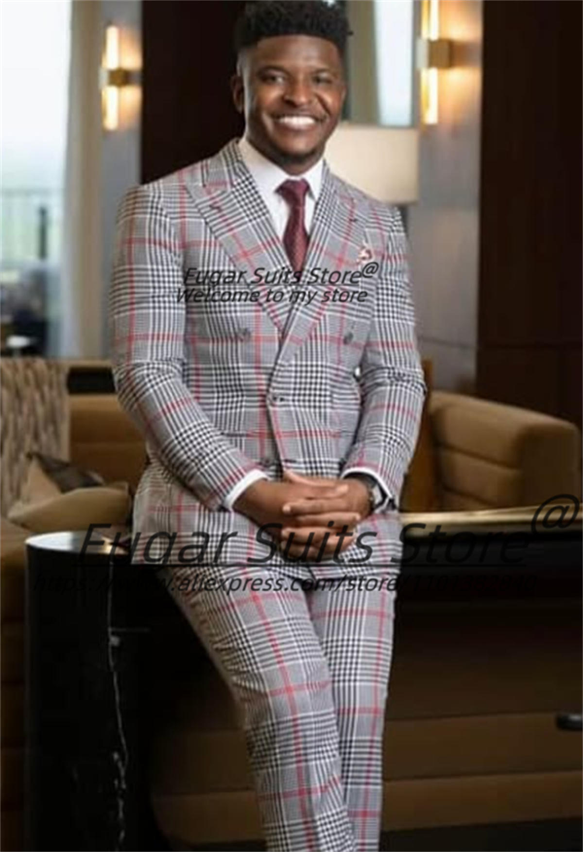 Classic Plaid Men Suits Handso - Men'S Grooming Room incelemesi ve fiyatı